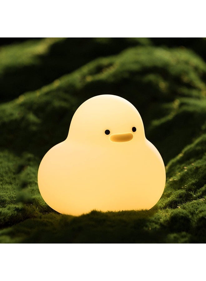 Night Light for Kids,Cute Silicone Nursery Duck Lamp for Baby and Toddler,Animal NightLight for Boys and Girls,Squishy Night Lamp for Bedroom,Kawaii Bedside Lamp for Kids Room - Image 1